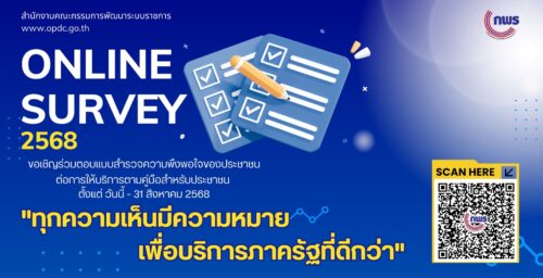 แบบสำรวจความพึงพอใจของประชาชนต่อการให้บริการของหน่วยงานของรัฐปี พ.ศ. 2568